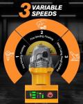 Aiderar Cordless Angle Grinder with 3-Speed Control