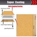 BOSHCRAFT Assorted Sandpaper Sheets - 50 Pack