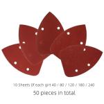 Coceca 50-Pack Mouse Sander Sandpaper Assortment
