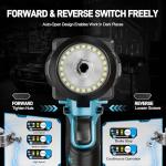 GEVEELIFE Impact Wrench 480Ft-lbs(650N.m) Brushless, 1/2 Impact Gun with 2x4.0Ah Battery, Cordless Impact Wrench, 6 Sockets, 8 Drill Bits, 3300RPM Power Electric Impact Driver for Car/DIY Furniture