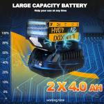 L1NXIXI 1/2 Cordless Impact Wrench, 1/2 Inch Impact Drive with Brushless Motor, 1000N.m(740Ft-Lbs), 3300PRM, Electric Impact Wrenches with Battery and Charger, 6 Sockets