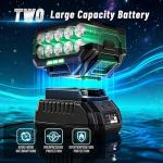 PAOWAFOL 2026 Impact Wrench 1180ft-lbs(1600N.m), 1/2" Impact Gun with 2x4.0Ah Battery, 21V Cordless Impact Driver High Torque with 5 Sockets, Pistola Llave De Impacto Brushless for Truck RV Home Car