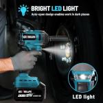 GEVEELIFE 450N.m/332Ft-lbs Brushless Impact Wrench,1/2" Cordless Impact Gun with 4.0Ah Battery & 4 Sockets, Electric Impact Driver for Car/DIY Furniture/Lawn Mower/blue (450N)