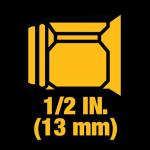 DEWALT 20V MAX Cordless Impact Wrench with Hog Ring Anvil, Brushless High Torque 1/2 Impact Gun, 4-Mode Speed, Includes Battery, Charger and Kit Bag (DCF900P1)