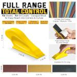 72PCS Sandpaper Set with Ergonomic Hand Sander