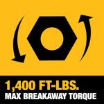 DEWALT 20V MAX Cordless Impact Wrench with Hog Ring Anvil, Brushless High Torque 1/2 Impact Gun, 4-Mode Speed, Includes Battery, Charger and Kit Bag (DCF900P1)