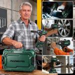 PAOWAFOL 2026 Impact Wrench 1180ft-lbs(1600N.m), 1/2" Impact Gun with 2x4.0Ah Battery, 21V Cordless Impact Driver High Torque with 5 Sockets, Pistola Llave De Impacto Brushless for Truck RV Home Car