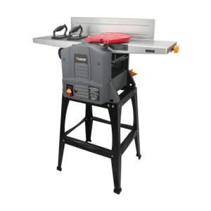 Hoteche 10-Inch Benchtop Planer and Jointer Combo with Stand 13-Amp Heavy Duty Thickness Planer for Woodworking, Adjustable Depth 0-3mm