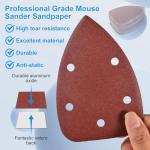 Ocasar 55Pcs Assorted Mouse Sander Sandpaper Pads