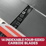 JET 6-Inch Benchtop Jointer, Helical Cutterhead, 1 HP, 115V 1Ph (JJ-6HHBT)