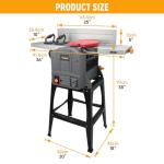 Hoteche 10-Inch Benchtop Planer and Jointer Combo with Stand 13-Amp Heavy Duty Thickness Planer for Woodworking, Adjustable Depth 0-3mm