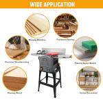 Hoteche 10-Inch Benchtop Planer and Jointer Combo with Stand 13-Amp Heavy Duty Thickness Planer for Woodworking, Adjustable Depth 0-3mm