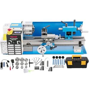 VEVOR Metal Lathe, Upgraded Digital Display 7"x14" Benchtop Metal Lathe