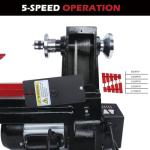 Wood Lathe Machine, 12 x 20 inch, 550W 3/4HP, 5 Speed Settings 680-2770 RPM Benchtop Lathe with Thickened Tool Rest,Stainless Steel Live Centers/Steel Faceplate