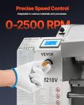 VEVOR High-quality Metal Lathe, 8 x 16 in, 550W Benchtop Lathe Machine, 0-2500 RPM Variable Speed, with 0.0003 in Spindle Accuracy Metal Gear, for Precision Parts Thread Soft Metals Wood