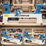 12" x 18" Digital Display Wood Lathe Machine, Benchtop Wood Lathe Machine 3/4HP 110V Infinitely Variable Speed 650-3800 RPM Professional for High Speed Sanding and Polishing