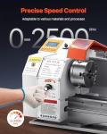 VEVOR Metal Lathe Machine, 8.7 x 39 in, Precision Bench Power Metal Lathe, Automatic Feed, 0-2500 RPM Variable Speed, 1250W Brushless Motor, for Processing Precision Parts Soft Metals Wood Plastics