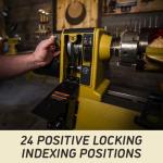 Powermatic 14" x 20" Variable Speed Woodworking Lathe with Open Stand, Reversible Wood Turning Machine, 1 HP, 120V 1Ph (PM2014)