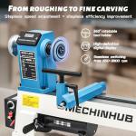 12" x 18" Digital Display Wood Lathe Machine, Benchtop Wood Lathe Machine 3/4HP 110V Infinitely Variable Speed 650-3800 RPM Professional for High Speed Sanding and Polishing