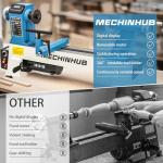 12" x 18" Digital Display Wood Lathe Machine, Benchtop Wood Lathe Machine 3/4HP 110V Infinitely Variable Speed 650-3800 RPM Professional for High Speed Sanding and Polishing