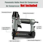 NEU Master Pneumatic Brad Nailer, 2 in 1 Nail Gun Staple Gun Fires 18 Gauge 2 Inch Brad Nails and Crown 1-5/8 inch Staples with Carrying Case and Safety Glasses(Used with Air Compressor)