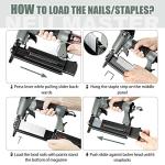 NEU Master Pneumatic Brad Nailer, 2 in 1 Nail Gun Staple Gun Fires 18 Gauge 2 Inch Brad Nails and Crown 1-5/8 inch Staples with Carrying Case and Safety Glasses(Used with Air Compressor)