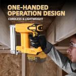 18 Gauge Brad Nailer/Narrow Crown Stapler Compatible with Dewalt 20V MAX Battery(NO Battery) 2 in 1 Cordless Nail Gun with 1000 Nails and 1000 Staples for Home Improvement, DIY and Woodworking