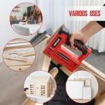 POPULO Electric Staple Gun 5 in 1 Band Nailer, 4V Rechargeable Cordless Stapler, Pin Nail Gun Battery Powered with 2,000 Staples and Nails, Power Wire Staple Gun for Home, Wood, Upholstery, DIY