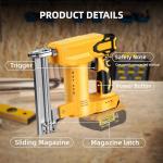 18 Gauge Brad Nailer/Narrow Crown Stapler Compatible with Dewalt 20V MAX Battery(NO Battery) 2 in 1 Cordless Nail Gun with 1000 Nails and 1000 Staples for Home Improvement, DIY and Woodworking