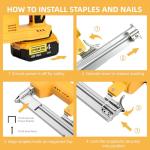 18 Gauge Brad Nailer/Narrow Crown Stapler Compatible with Dewalt 20V MAX Battery(NO Battery) 2 in 1 Cordless Nail Gun with 1000 Nails and 1000 Staples for Home Improvement, DIY and Woodworking
