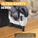 Electric Nail Gun, Batavia 2-in-1 Staple Gun Brad Nailer 18 Gauge for Heavy Duty, 120V Stapler Gun for Upholstery, Carpentry, DIY, 3/4'' Narrow Crown Staples 200pcs and Nails 800pcs Included