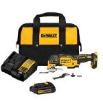 DEWALT 20V MAX XR Oscillating Tool Kit with Blades, 3 Speed Cordless Brushless Multitool, Up to 20,000 OPM, LED Light, Battery and Charger Included (DCS356C1)