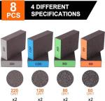 Romeda 8-Pack Washable Sanding Sponges with Grids