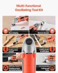 VEVOR Oscillating Tool Multitool, 2.2Amps 22,000 OPM Electric Oscillating Multi Tool Kit Corded with 2.8° Oscillating Angle, 7PCS Saw Accessories for Cutting, Scraping, Sanding, Floor Stripping