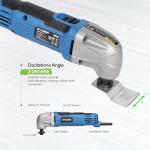 G LAXIA Oscillating Tool, 1.5A Oscillating Multi Tool with with 3° Oscillation Angle, 12 Piece Accessories Scraping, Grinding, Sanding, Cutting