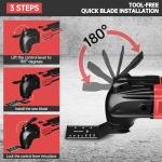 Cordless Oscillating Tool for Milwaukee 18V Battery(No Battery), 6 Variable Speed Brushless-Motor Tool, 22Pcs Multi Tool Kit, Oscillating Saw for Scraping, Sanding, Cutting Wood