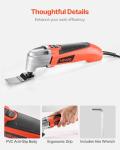 VEVOR Oscillating Tool Multitool, 2.2Amps 22,000 OPM Electric Oscillating Multi Tool Kit Corded with 2.8° Oscillating Angle, 7PCS Saw Accessories for Cutting, Scraping, Sanding, Floor Stripping