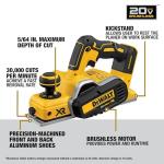 DEWALT 20V MAX Planer, 30,000 Cuts Per Minute, 2 mm Cut Depth, Brushless Motor, Bare Tool Only (DCP580B)