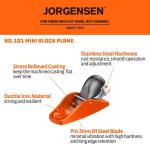 JORGENSEN No.101 Mini Wood Planer - Mini Hand Planer for Woodworking, Block Plane, Small Hand Plane for Trimming, Wood Planing, Craft, Professional Ductile Iron Body, Adjustable Cutting Depth