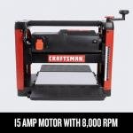 CRAFTSMAN Planer, 15 Amp, For Benchtops, Two Knife Solid Steel Cutter Head (CMEW320)