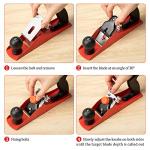Dreyoo No.4 Adjustable Hand Planer with 2 Inch Replacement Blade, Wood Planer for Woodworking, Smoothing Bench Plane Jointer Plane for DIY Door Installation