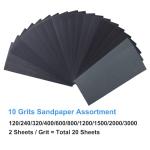 Assorted 20-Piece Sandpaper Variety Pack