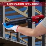 FVSCM Low Velocity Powder Actuated Tool FV-396, .22 cal Single Shot with Silencer for wood/steel to steel/concrete/masory joint fastening