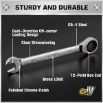 ELEAD 33-Piece Combination Ratchet Wrench Set | SAE & Metric Sizes (1/4" to 3/4" & 6-18mm) | 72-Tooth Gear Design | CR-V Steel | Organizer Carry Case | Ideal for Mechanics & DIY