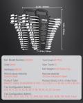 VEVOR Combination Wrench Set, 30-Piece Ratcheting Wrench Set with Organizer Rack, Cr-V Steel Wrench Set SAE 1/4" to 1", Metric 8 mm to 24 mm, Ideal for General Household, Garage, Workshop, Emergency