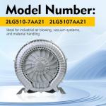 KALANBAY 2HP Regenerative Blower 1.75 kW 150 CFM 2" BSP 110-120V High Pressure Industrial Vacuum Pump for Air Blowing or Suction for 2LG510-7AA21 2LG5107AA21