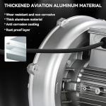 Byjoph 3/4HP Regenerative Blower, 77CFM 110V 60Hz Single Phase, High-Pressure Vortex Ring Blower, Industrial Vacuum Pump for Air Blowing Or Suction for Sewage Aeration Aquarium Fish Pond (0.74HP/550W)