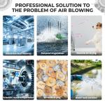 Byjoph 3/4HP Regenerative Blower, 77CFM 110V 60Hz Single Phase, High-Pressure Vortex Ring Blower, Industrial Vacuum Pump for Air Blowing Or Suction for Sewage Aeration Aquarium Fish Pond (0.74HP/550W)