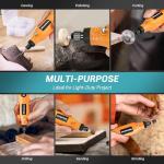 GINELSON Cordless Rotary Tool, 5 Variable Speed Mini Rotary Tool Kit with 70 Accessories, 3.7V Type-C Charging Power Rotary Tool for Engraving, Sanding, Polishing, Carving, Cutting, DIY Crafts