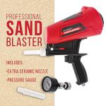 TCP Global Gravity Feed Sand Blaster Gun Kit - Portable Air Compressor Sandblaster, 2 Ceramic Nozzles & Regulator - Abrasive Media & Soda Blaster - Rust, Metal, Wood & Paint Removal